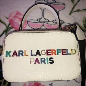 The Karl Lagerfeld Paris Maybelle Sparkle Camera Bag Crossbody